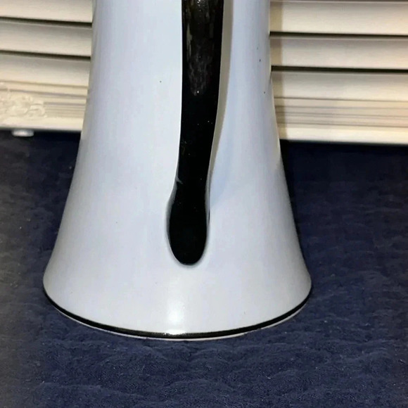 Antique Vintage Noritake Morimura Light Blue & Black Coffee Pot Made in Japan - Picture 12 of 16